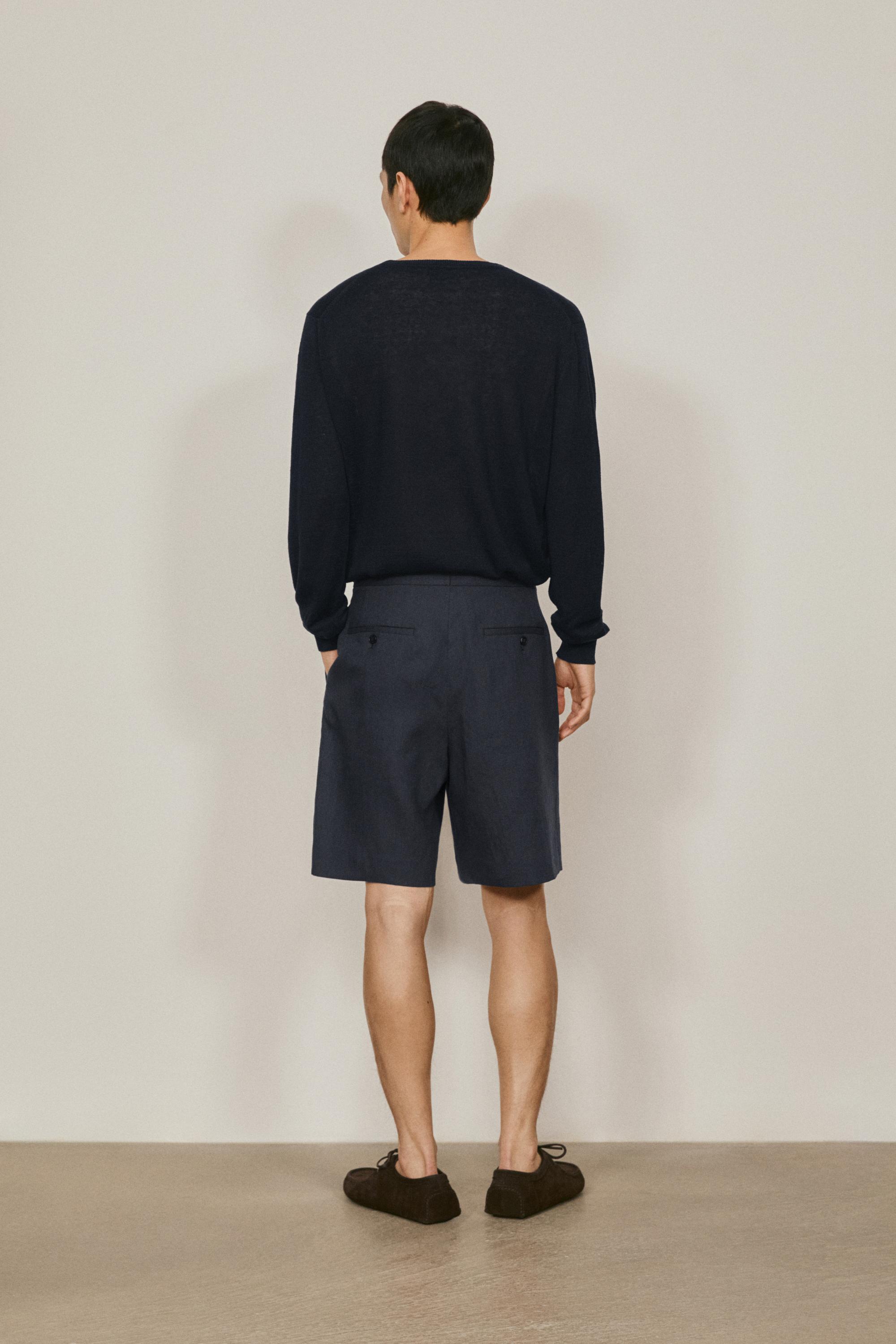 Bermuda à pinces total look lin - ÉDITION LIMITÉE